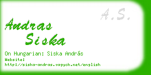 andras siska business card